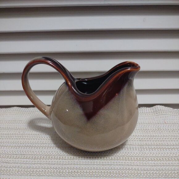 Sango "Nova Brown " dual tone tan Pottery Stoneware Creamer Only Pattern 4933 - Picture 1 of 7